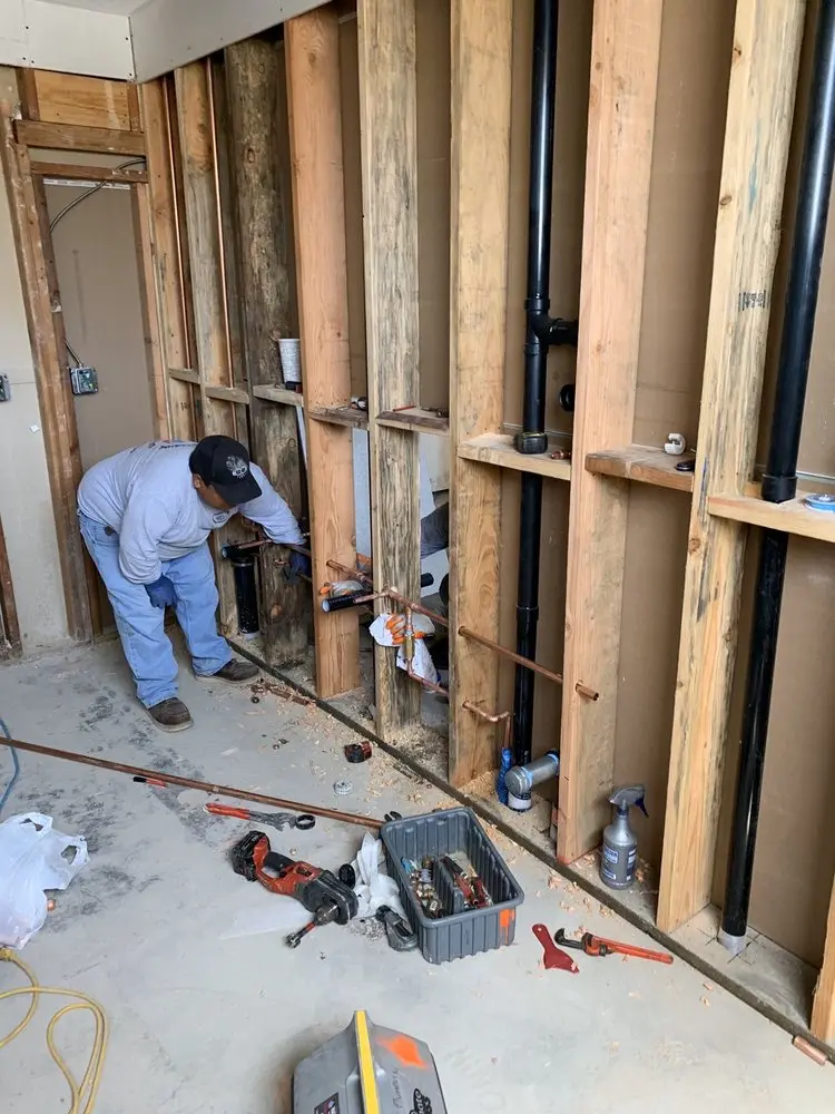 Commercial rough-in plumbing for Gas Line Repair in Woodward